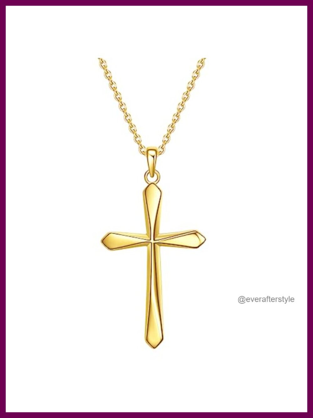 925 Sterling Silver Cross Pendant Necklace 18" Cable Chain Religious Gift